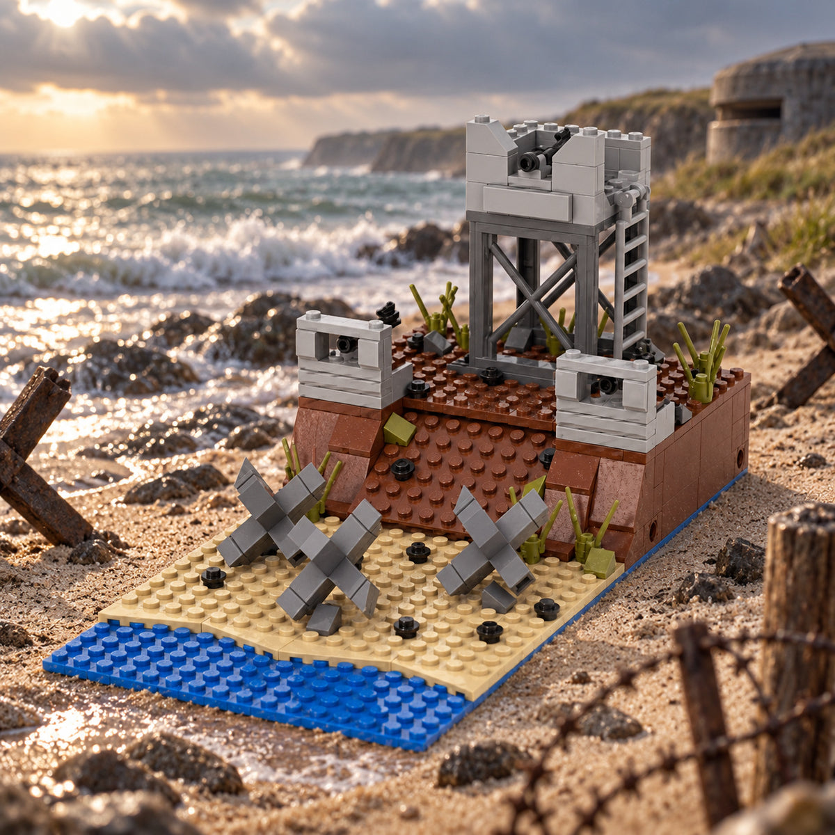Coastal Defence Post with Watchtower scene