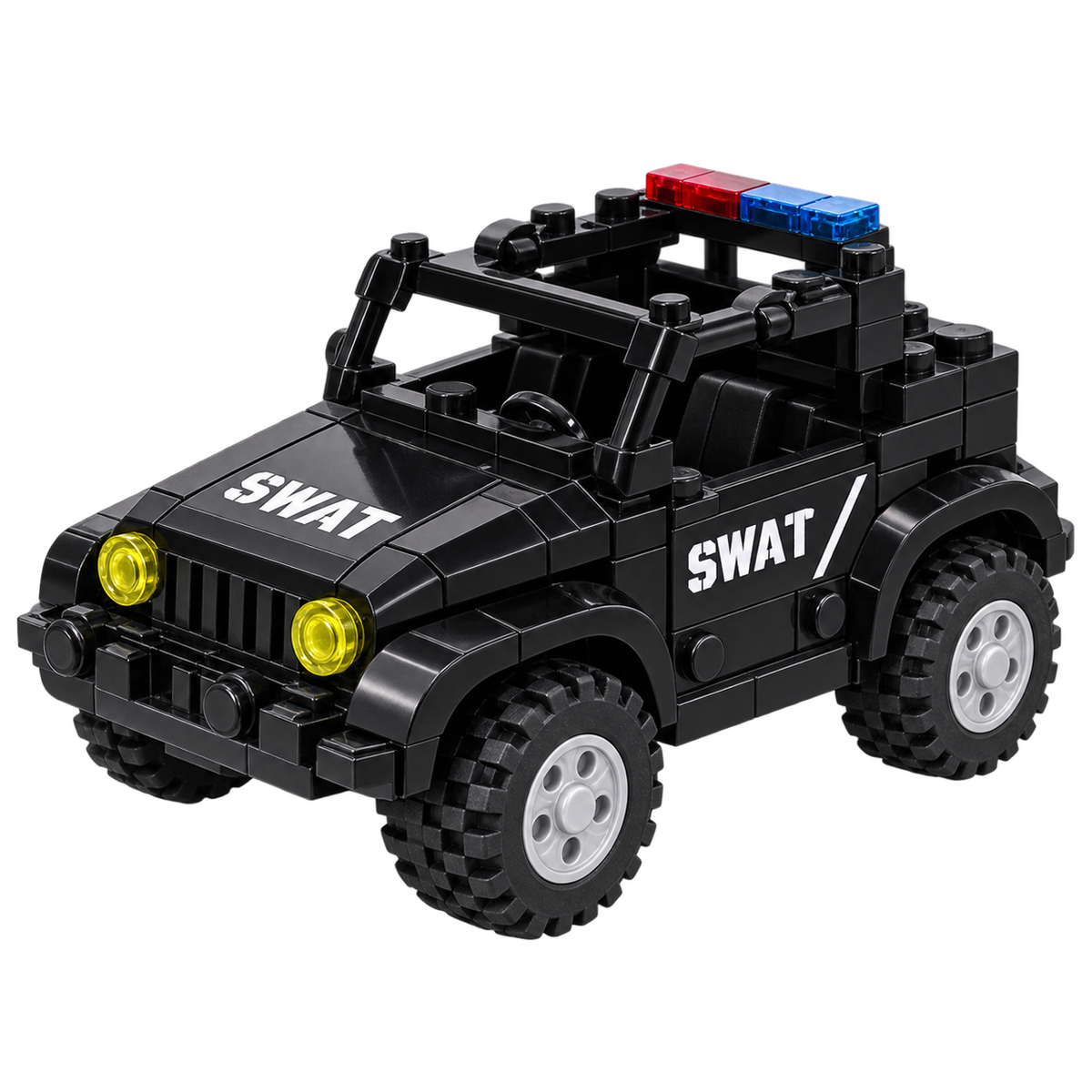 Black SWAT Jeep only, clean studio image
