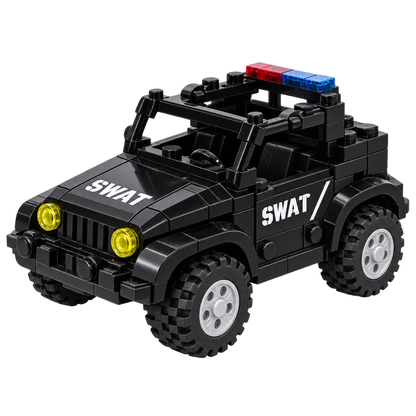 Black SWAT Jeep only, clean studio image