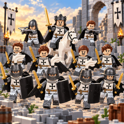 Brick Bros Gift Card knight army scene, high resolution