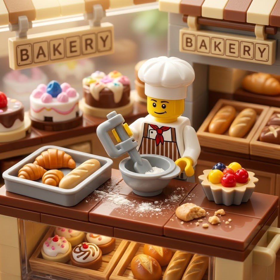 Light Gray Bakery Kitchen Accessory Sprue Minifigure
