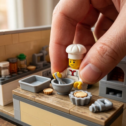 Light Gray Bakery Kitchen Accessory Sprue Minifigure