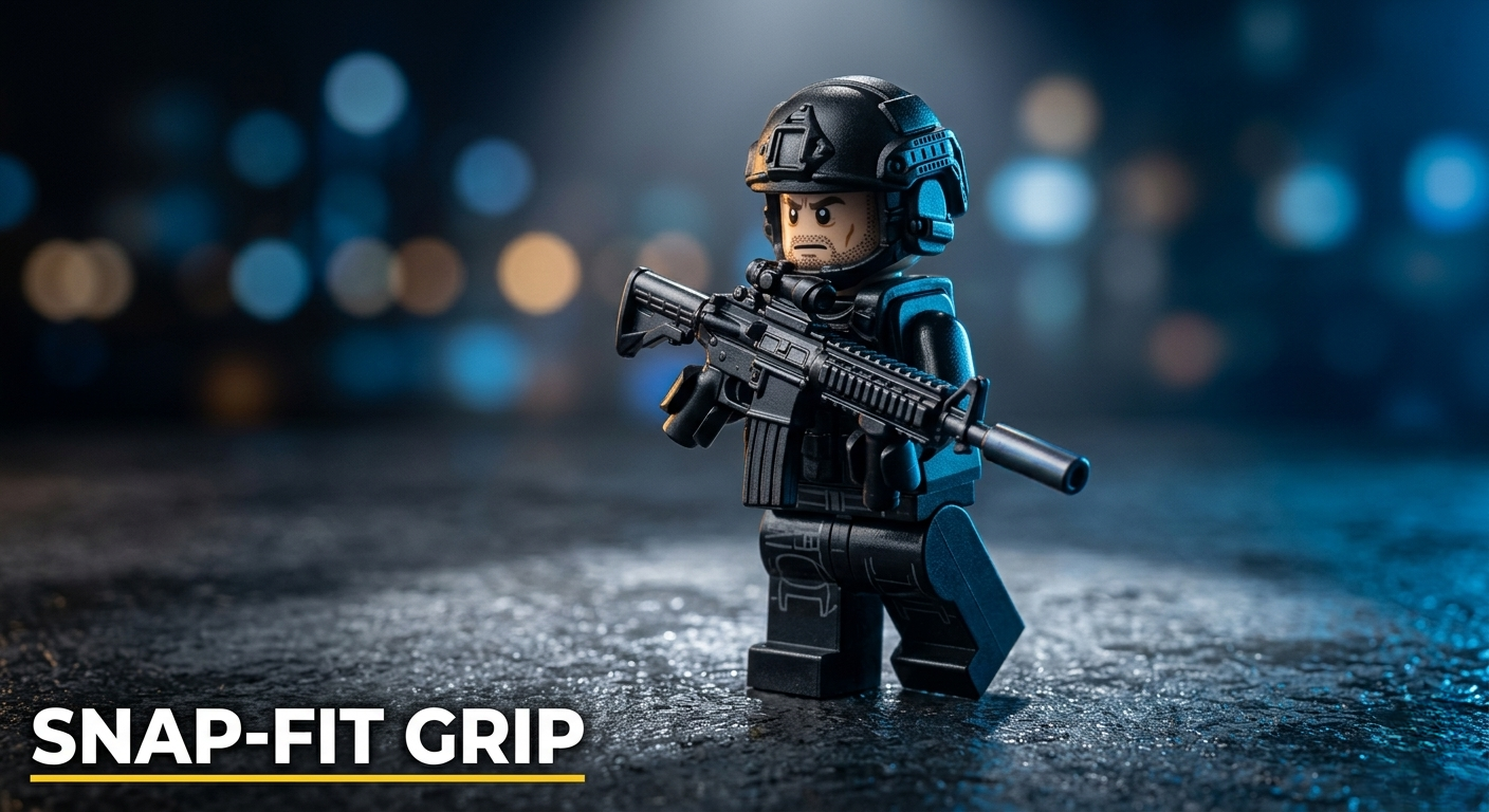 BrickBros Military Weapons Pack — Assault Rifle, Combat Pistol, Drone Unit & Remote