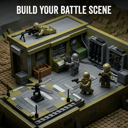 BrickBros Military Weapons Pack — Assault Rifle, Combat Pistol, Drone Unit & Remote