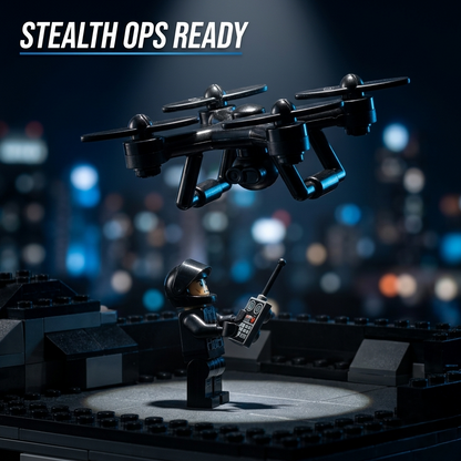 BrickBros Quadcopter Drone Minifigure Accessory — Black & Tan | 2 Colors
