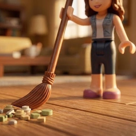 Medium Brown Household Broom Minifigure Accessory