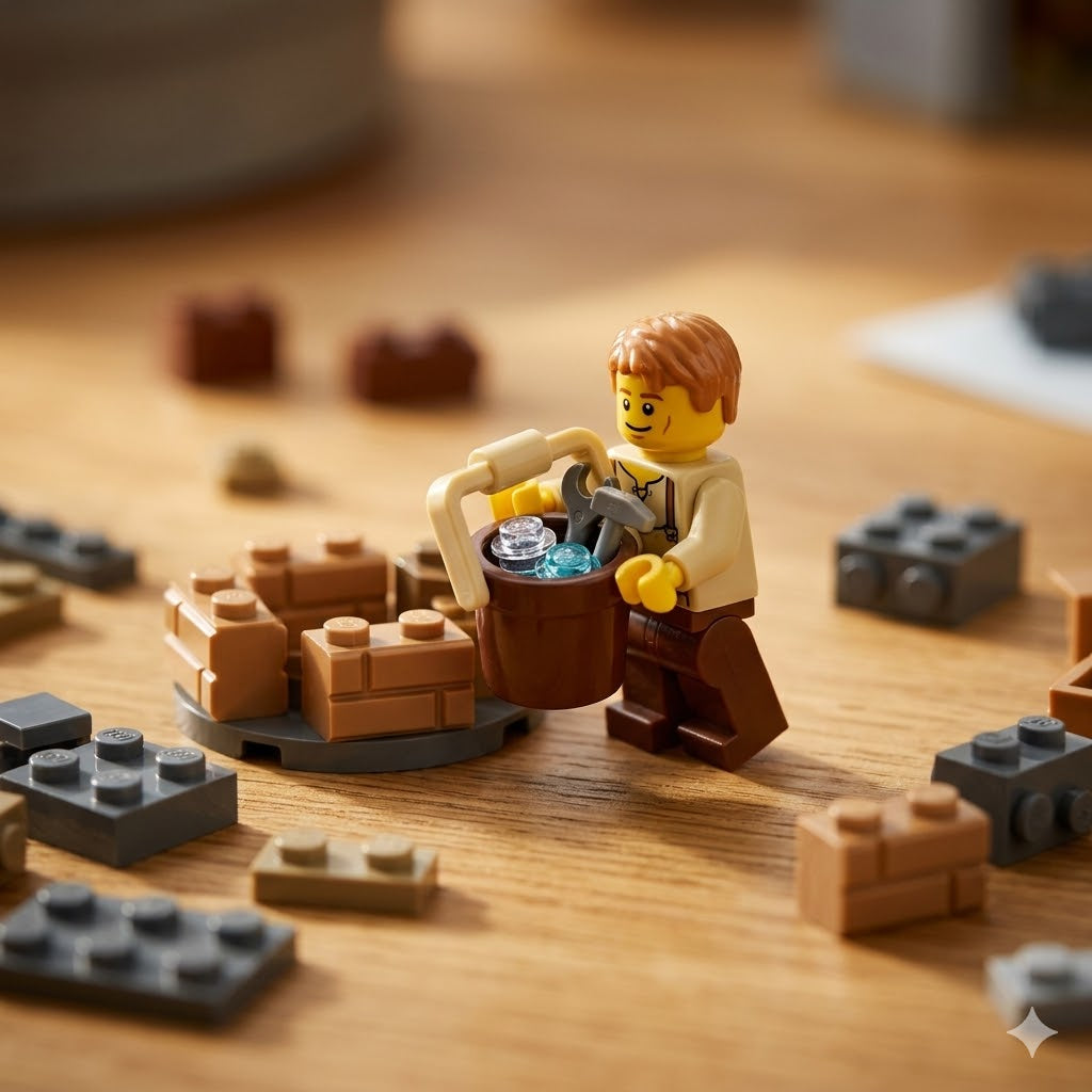 Brown Bucket Accessory Minifigure