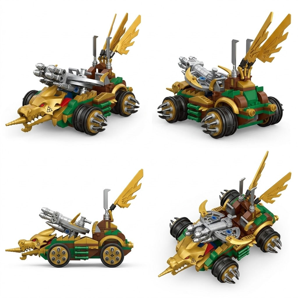 Dragon's Force Heavy Siege Vehicle Building Brick Set