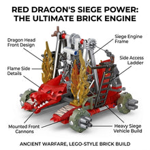Red Dragon's Siege Power Ultimate Brick Engine Building Set