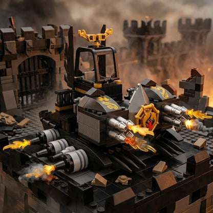 Black & Gold Heavy Assault Battle Vehicle Building Brick Set
