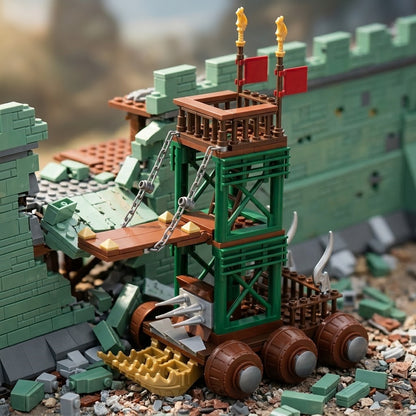 Premium Ancient Siege Tower Building Brick Set