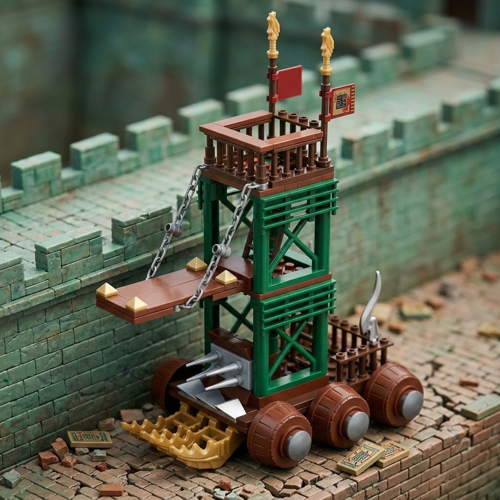 Premium Ancient Siege Tower Building Brick Set