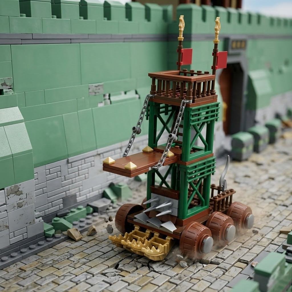 Premium Ancient Siege Tower Building Brick Set