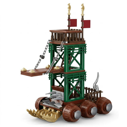Premium Ancient Siege Tower Building Brick Set