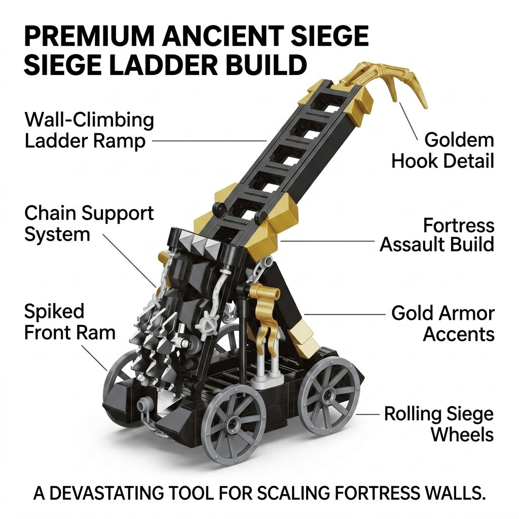 Premium Ancient Siege Ladder Building Brick Set