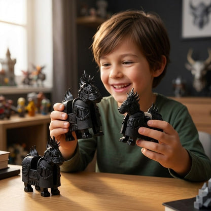 Black Armored Warhorse Minifigure Accessory