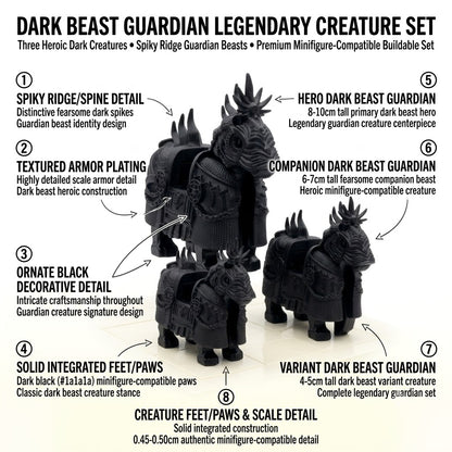 Black Armored Warhorse Minifigure Accessory
