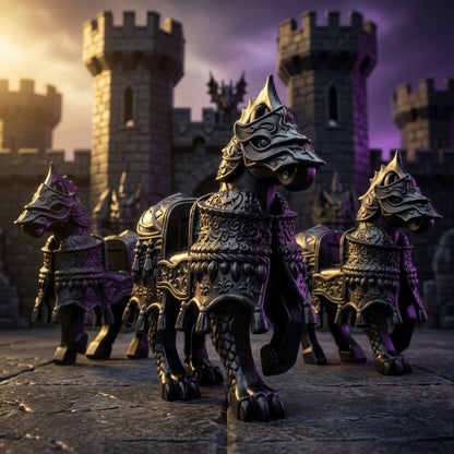 Black Armored Warhorse Minifigure Accessory II