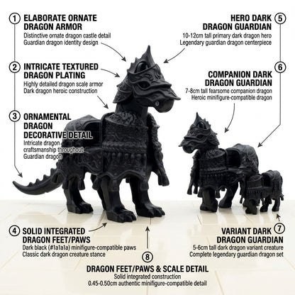 Black Armored Warhorse Minifigure Accessory II