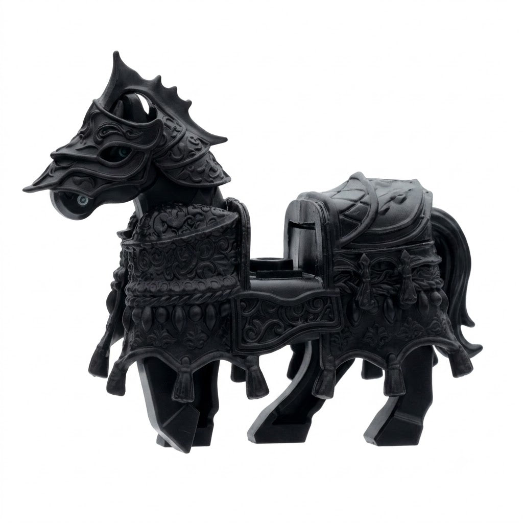 Black Armored Warhorse Minifigure Accessory II