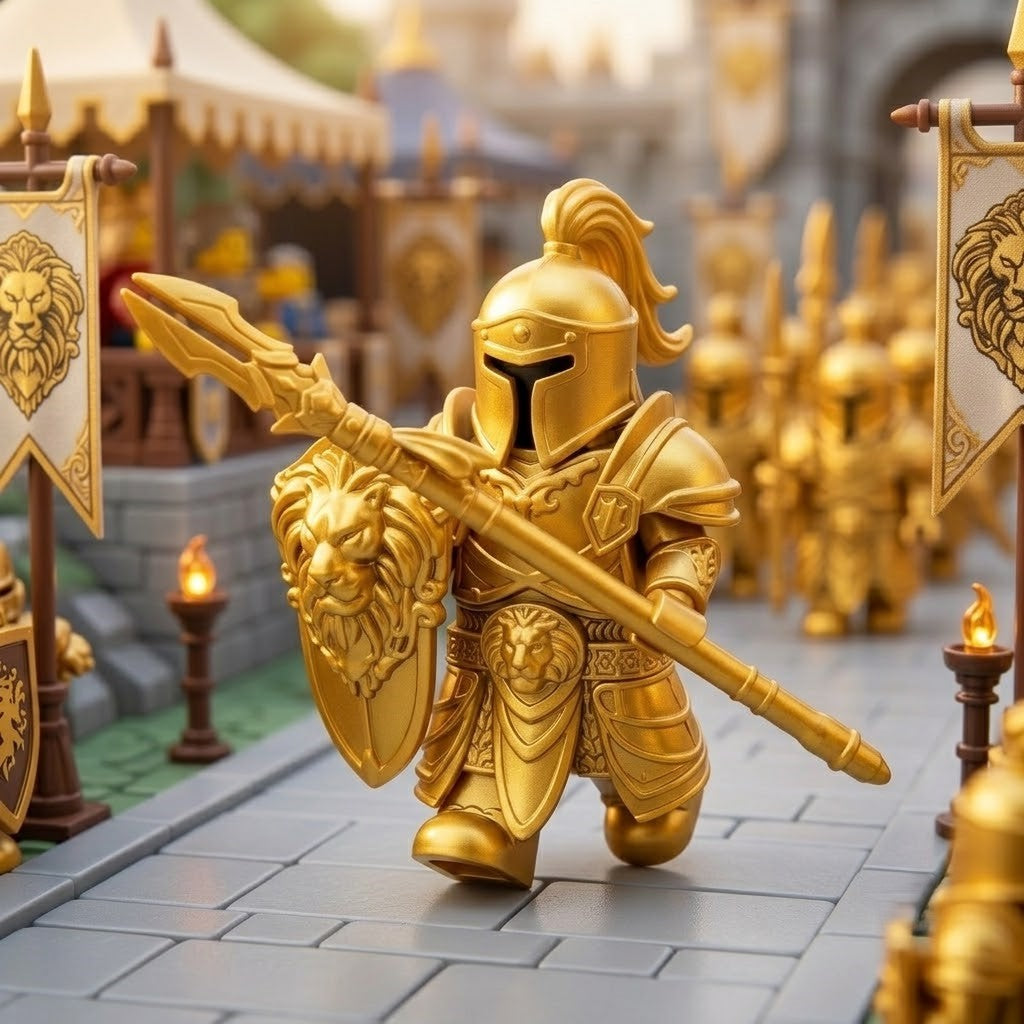 Stormwind City Guard Elite Gold Knight Collectible Minifigure