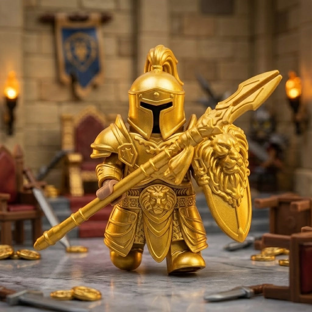 Stormwind City Guard Elite Gold Knight Collectible Minifigure