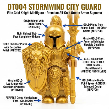 Stormwind City Guard Elite Gold Knight Collectible Minifigure