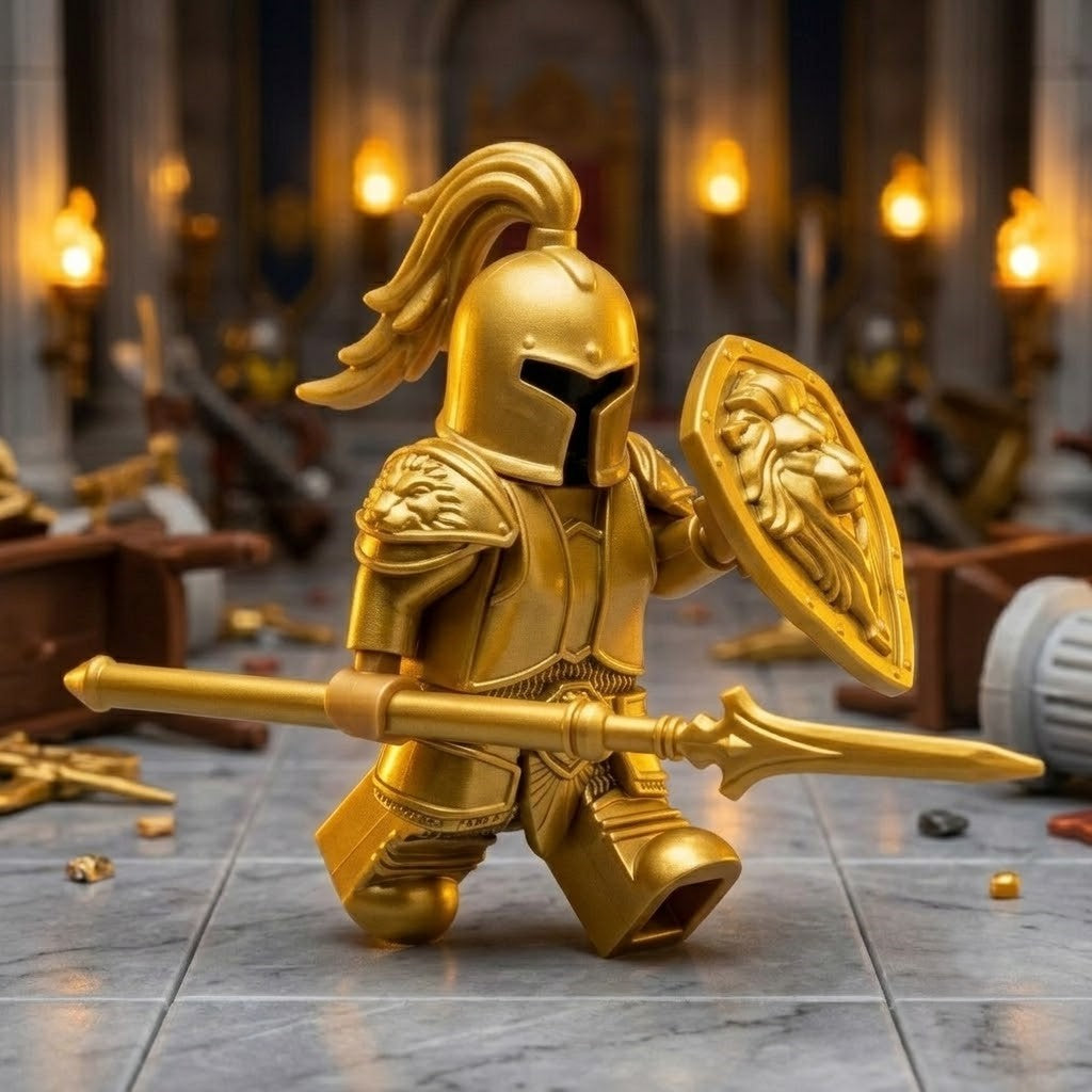 Stormwind City Guard Elite Yellow Gold Knight Collectible Minifigure
