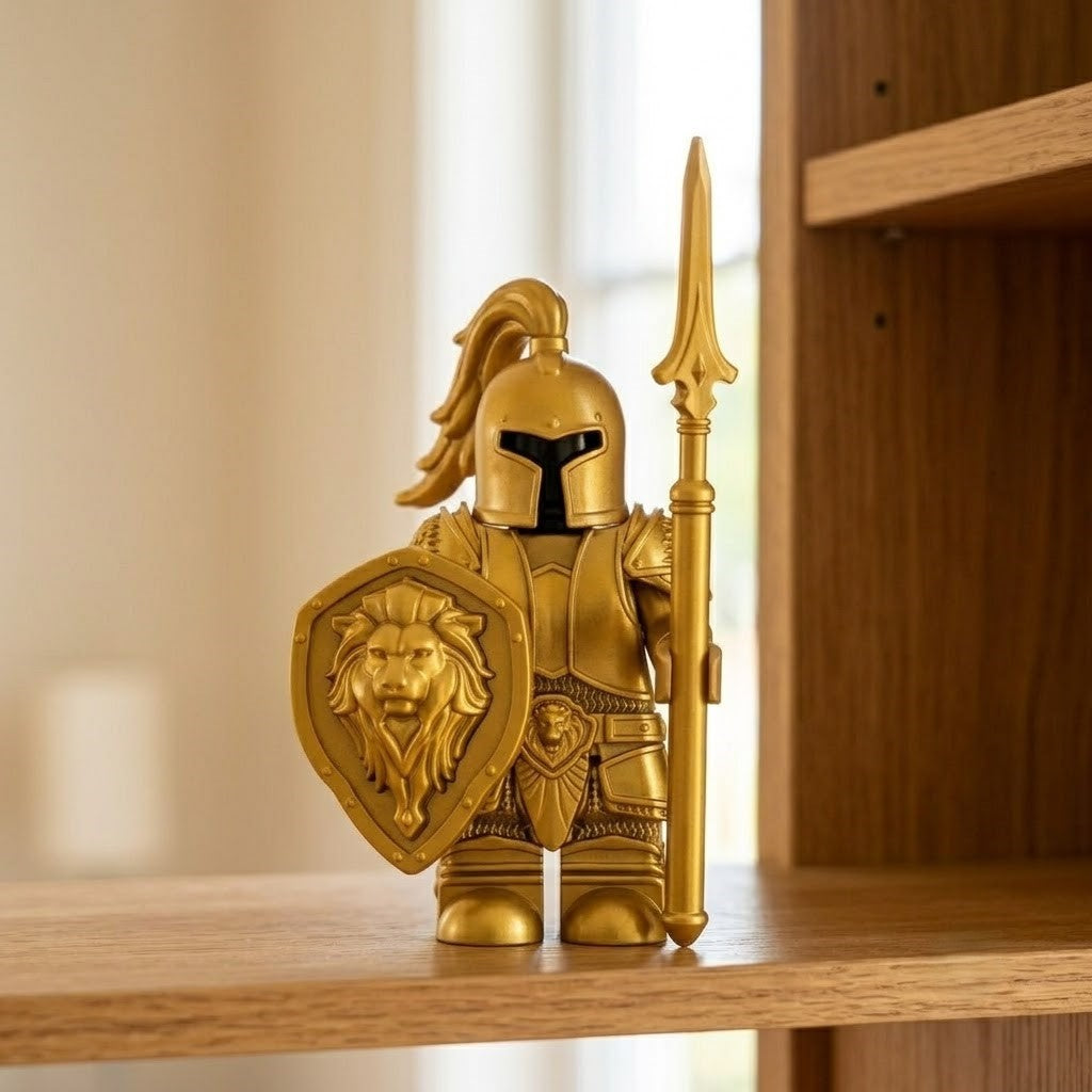 Stormwind City Guard Elite Yellow Gold Knight Collectible Minifigure