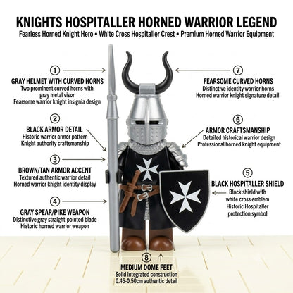 Black Horned Hospitaller Knight Collectible Minifigure
