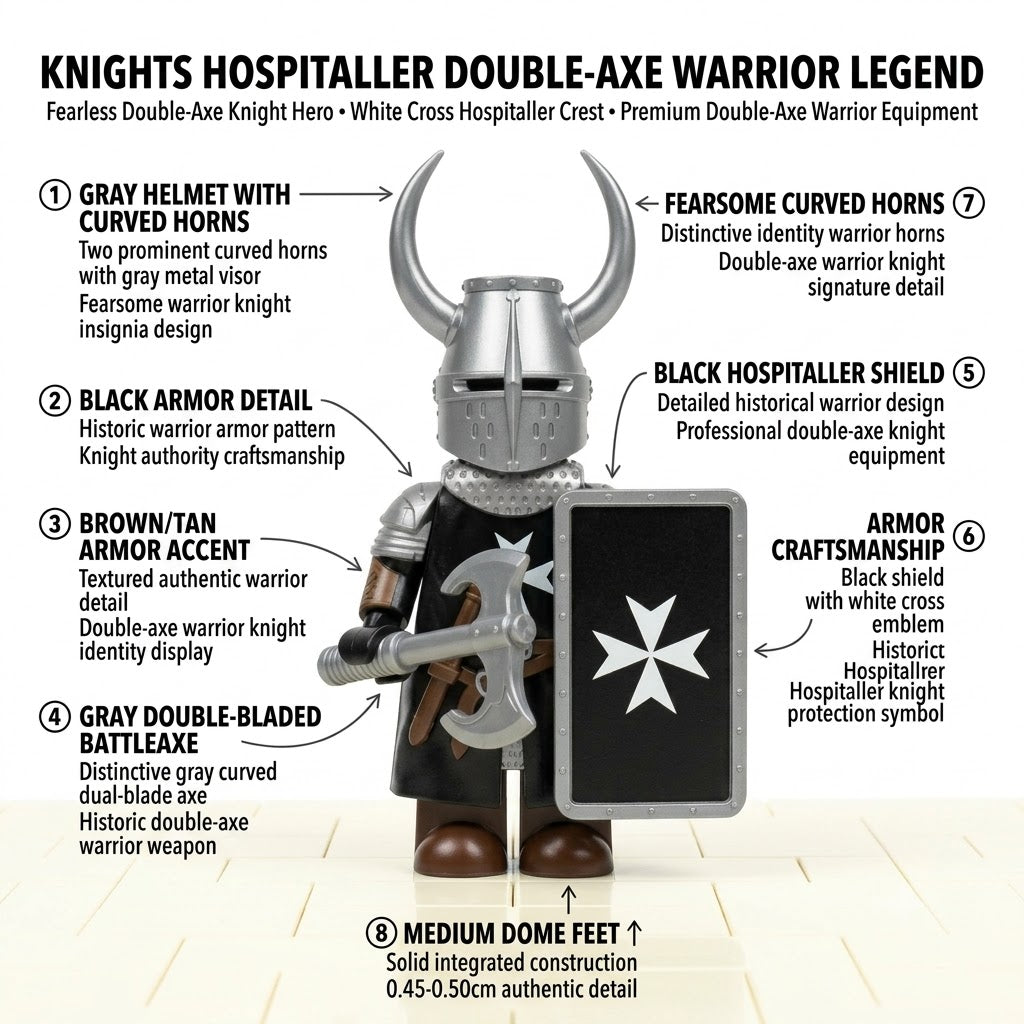 Black Horned Hospitaller Axeman Collectible Minifigure