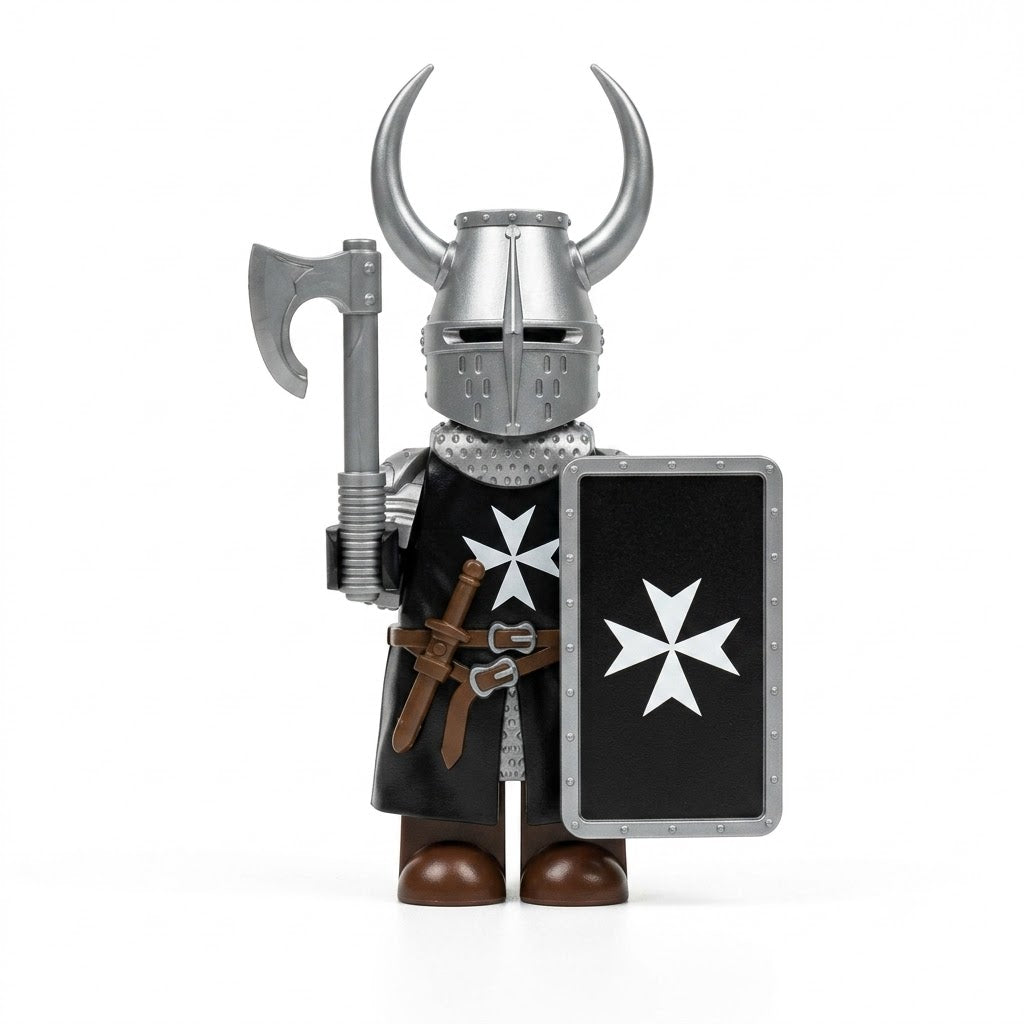 Black Horned Hospitaller Axeman Collectible Minifigure