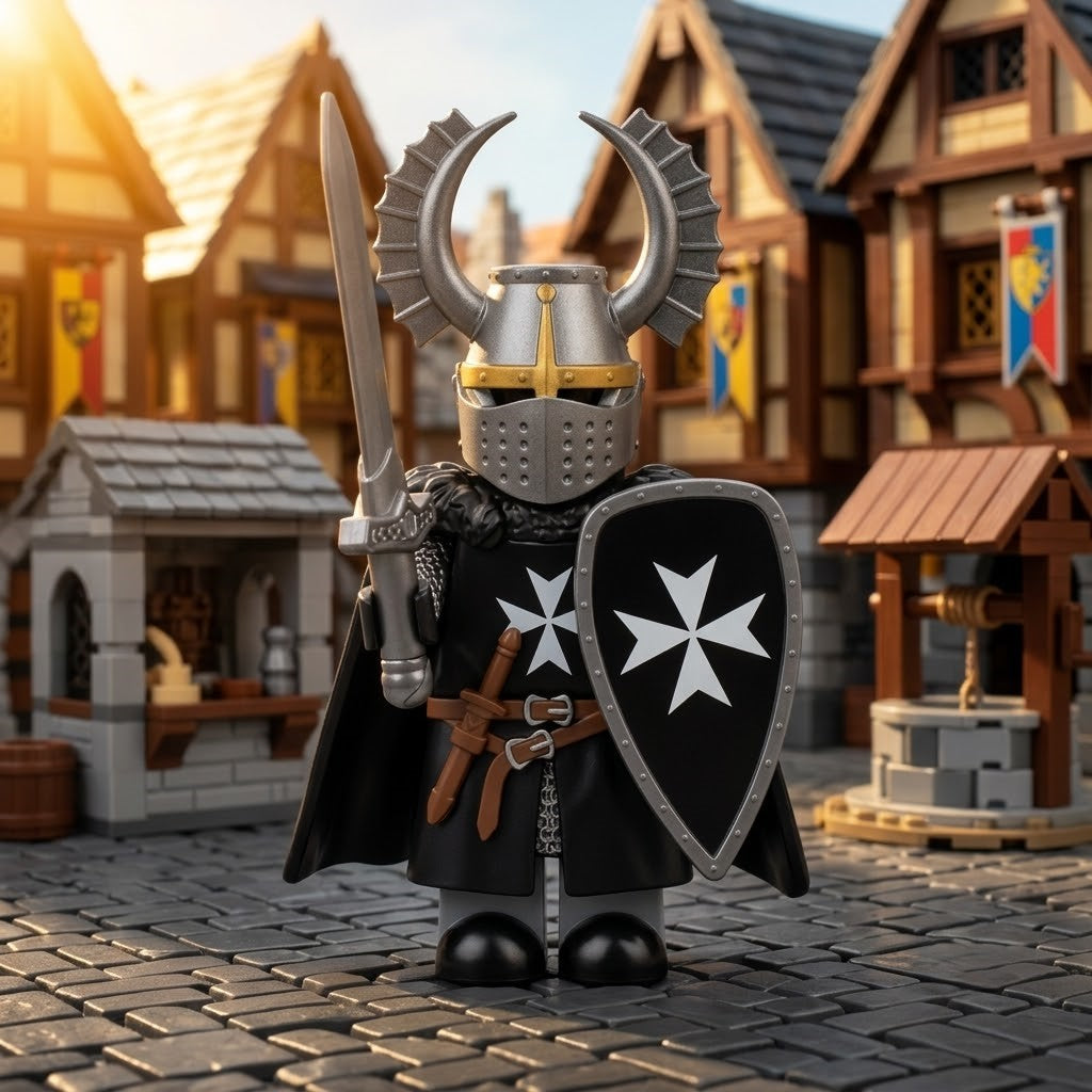 Black Winged Hospitaller Commander Collectible Minifigure