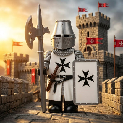 White Hospitaller Knight Collectible Minifigure