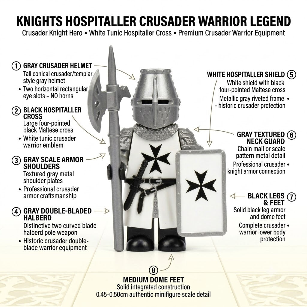 White Hospitaller Knight Collectible Minifigure