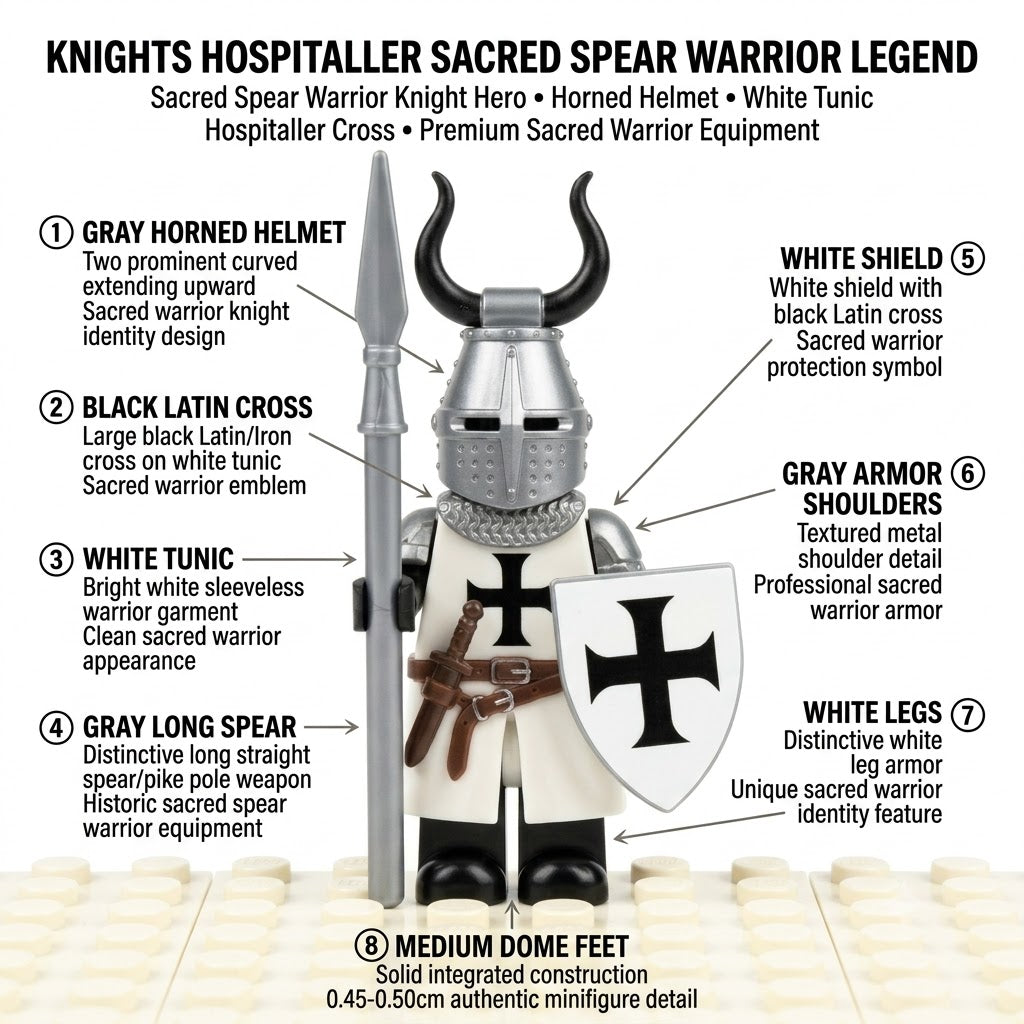 White Horned Teutonic Knight Collectible Minifigure