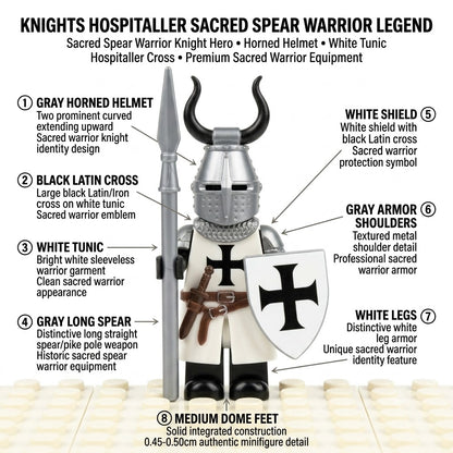White Horned Teutonic Knight Collectible Minifigure