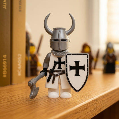 White Horned Teutonic Axeman Collectible Minifigure