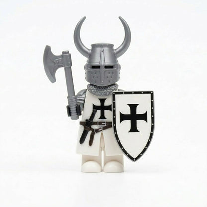White Horned Teutonic Axeman Collectible Minifigure