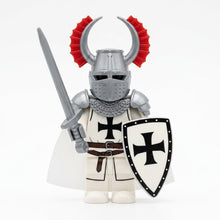 White Red-Plumed Teutonic Knight Collectible Minifigure