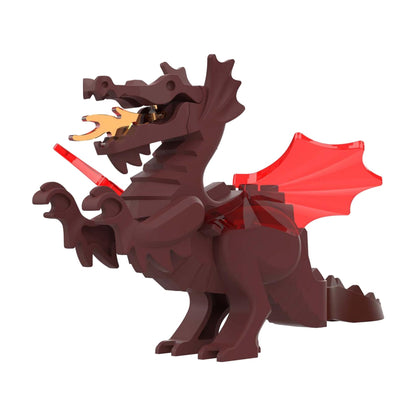 Earth Brown Dragon - Fire Wing Dragon - Brick Bros