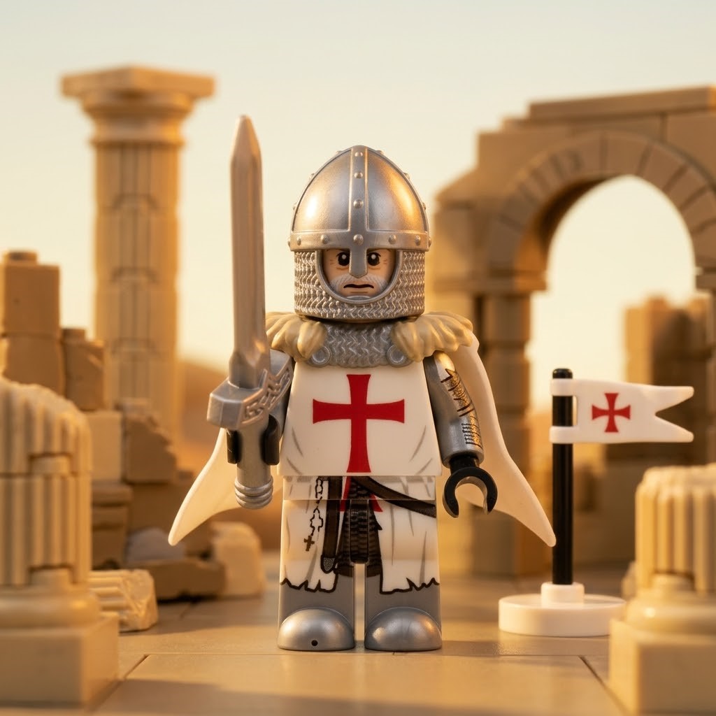 White Knights Templar Crusader Collectible Minifigure