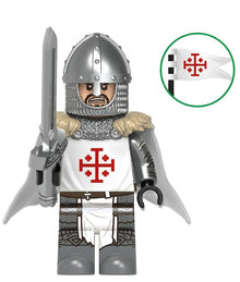 White Kingdom of Jerusalem Crusader Knight Collectible Minifigure