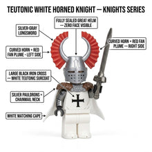 White Red-Plumed Horned Teutonic Knight Collectible Minifigure