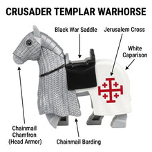 Gray Crusader Templar Warhorse Minifigure Accessory