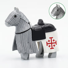 Gray Crusader Templar Warhorse Minifigure Accessory