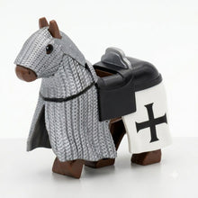 Gray Black Cross Crusader Warhorse Minifigure Accessory