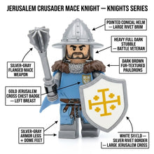 Blue Jerusalem Crusader Mace Knight Collectible Minifigure