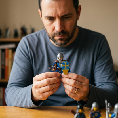 Blue Jerusalem Crusader Crossbowman Collectible Minifigure