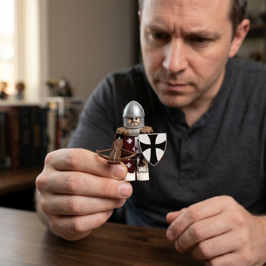 Dark Red Teutonic Crossbowman Collectible Minifigure